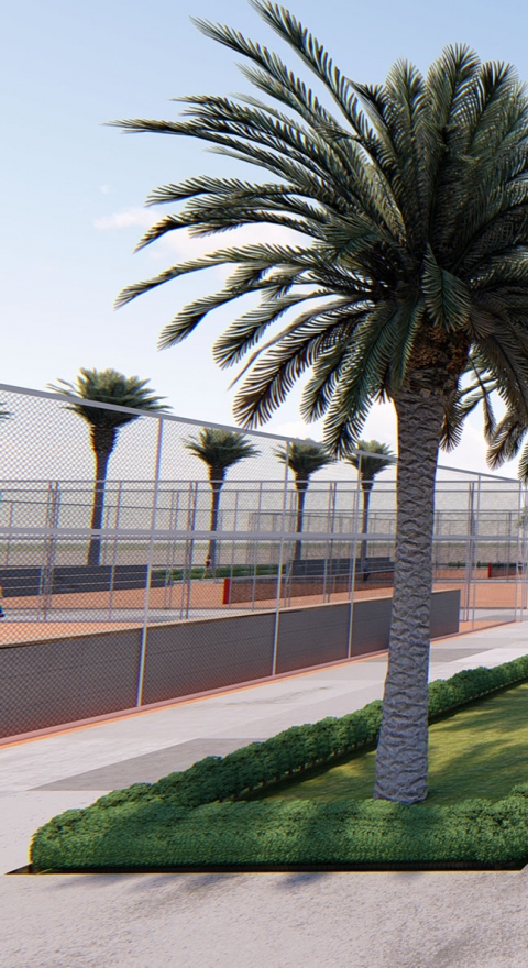 Marmaris - Tenis Kortları ve Yakın Çevresi Peyzaj Tasarım Projesi